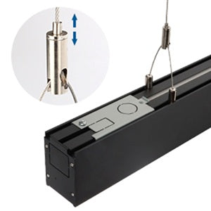 LUX 4ft Commercial Office Grade LED Direct/Indirect Suspended Pendant Linear Light Black or White Finish 3000K-6000K [30W]