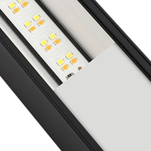 LUX 4ft Commercial Office Grade LED Direct/Indirect Suspended Pendant Linear Light Black or White Finish 3000K-6000K [30W]