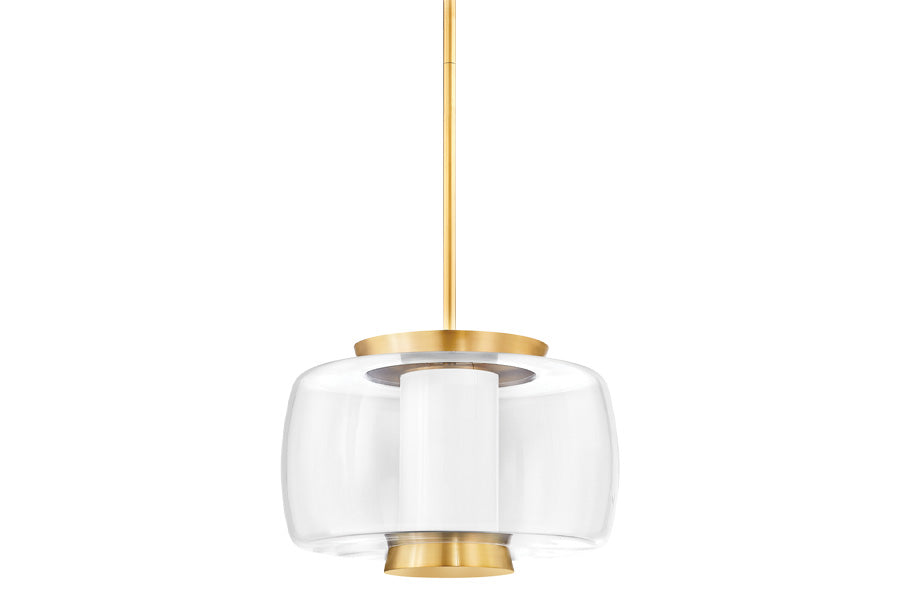 Hudson Valley Lighting BEAU LED Pendant Light in Aged Brass