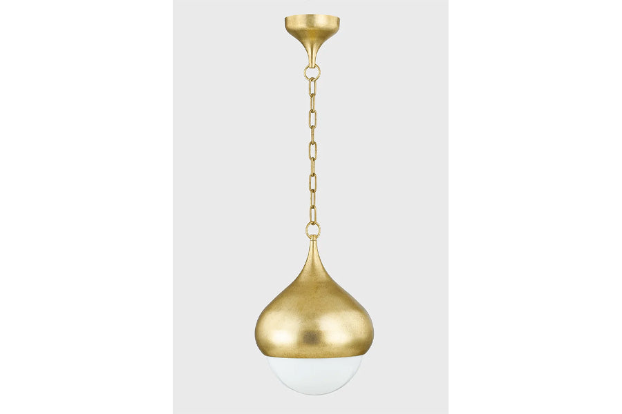 Hudson Valley Lighting LUCIEL 1-Light Pendant Light in Vintage Gold Leaf