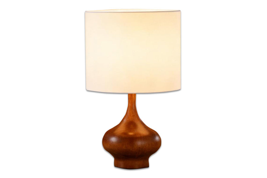 Lux Lighting Sphere Wooden Table Lamp
