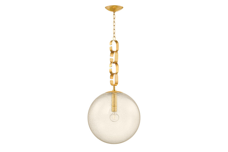 Hudson Valley Lighting NESSA 1-Light Pendant Light in Vintage Brass ...